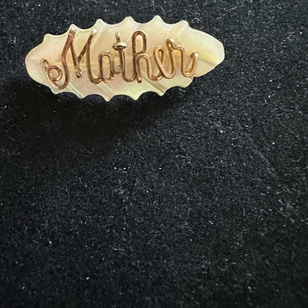 Gold Mother Antique Brooch